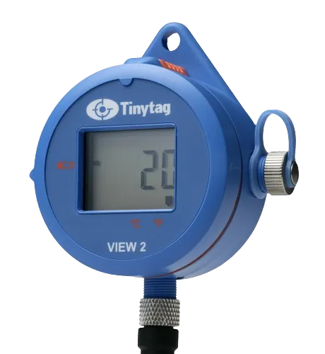 Temperature data logger with display, for use with a thermistor probe