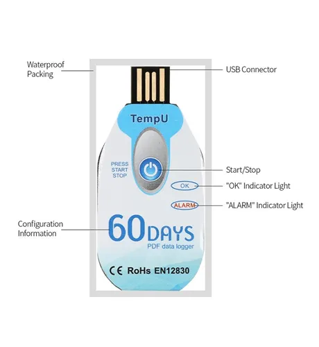 Single use PDF temperature data logger - Image 3